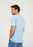 Brave Soul Light Blue Crew Neck T-Shirts with Contrast Piping 3-Pack - Extra Large Image 3