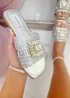 Love Lemonade Silver Crystal Bloom Sliders - Size 4 Image 2