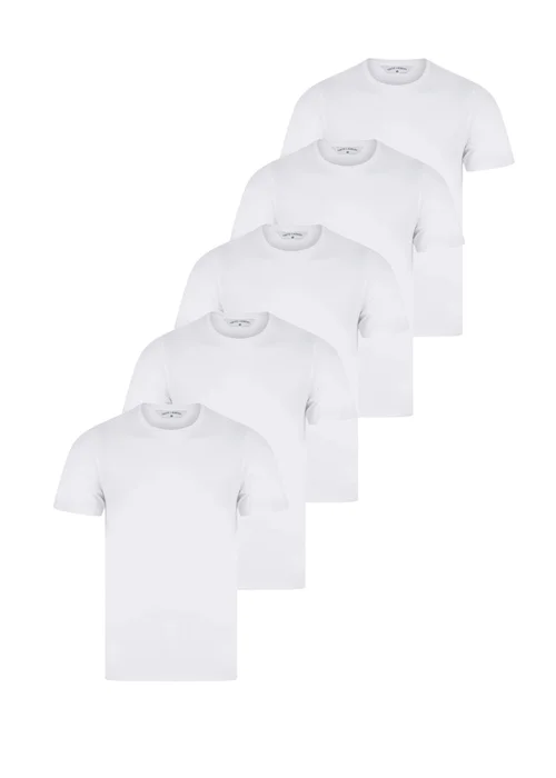 Tokyo Laundry White Cotton Short Sleeve T-Shirts 5-Pack - Large Image 1