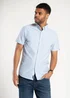 Tokyo Laundry Light Blue Cotton Short Sleeved Button-Up Oxford Shirt - Small Image 2