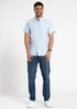 Tokyo Laundry Light Blue Cotton Short Sleeved Button-Up Oxford Shirt - Small Image 4