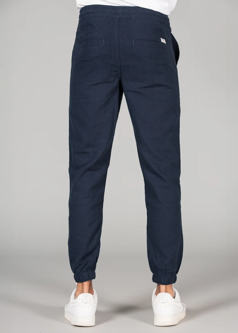 Tokyo Laundry Navy Linen Blend Classic Fit Trousers - XL Image 2