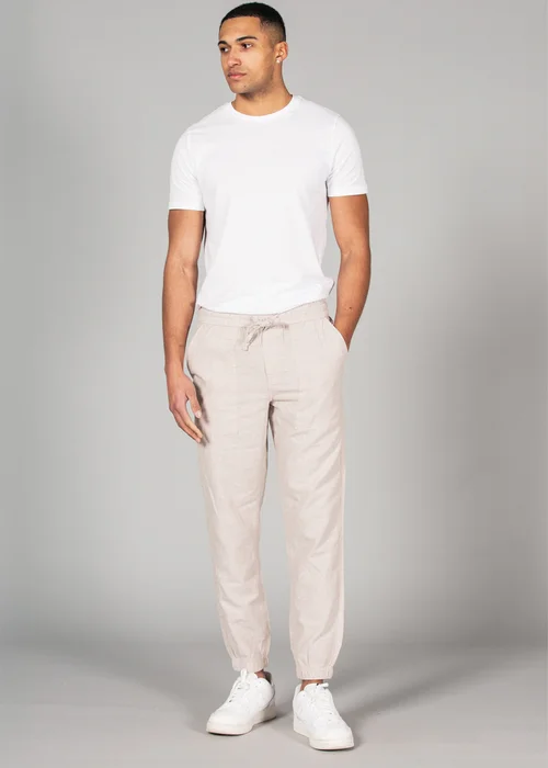 Tokyo Laundry Beige Linen Blend Classic Fit Trousers - 2XL Image 4