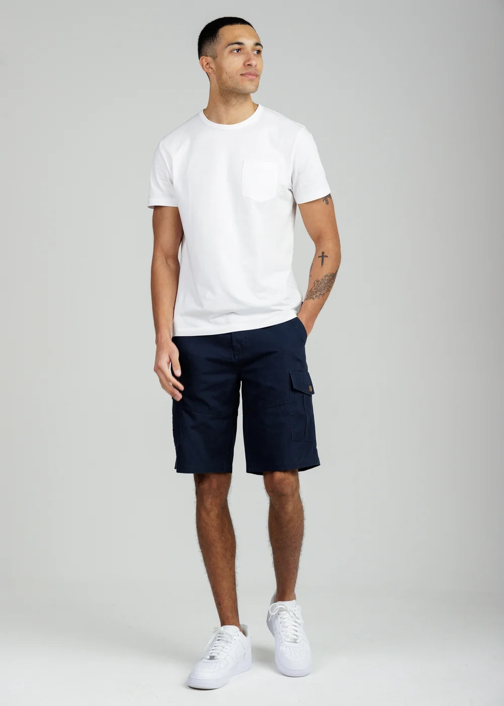 Tokyo Laundry Navy Cotton Cargo Shorts - 2XL Image 4