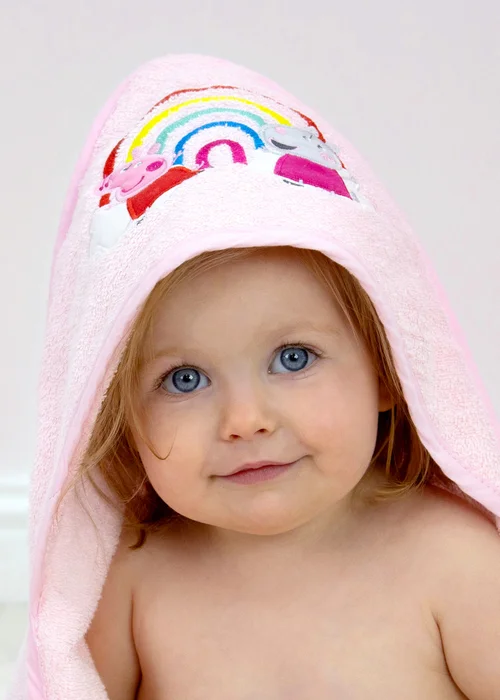 Peppa Pig Pink Lullabies Infant Hooded Towel - One Size Image 2