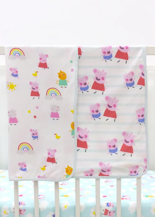 Peppa Pig Pink Lullabies Jersey Blanket - Size 8 Image 2