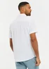 Threadbare White Dragon Cotton-Linen Blend Short-Sleeve Shirt - L Image 2