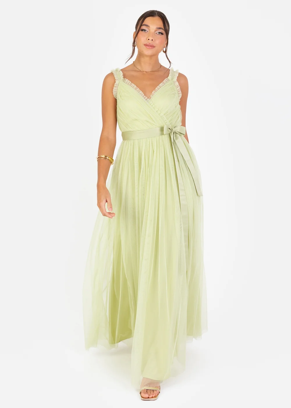 Anaya With Love Recycled Spring Green Wrap Strappy Maxi Dress - 6 Image 1
