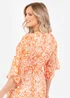 Lovedrobe Orange Kimono Sleeve Faux Wrap Midaxi Dress - 22 Image 4