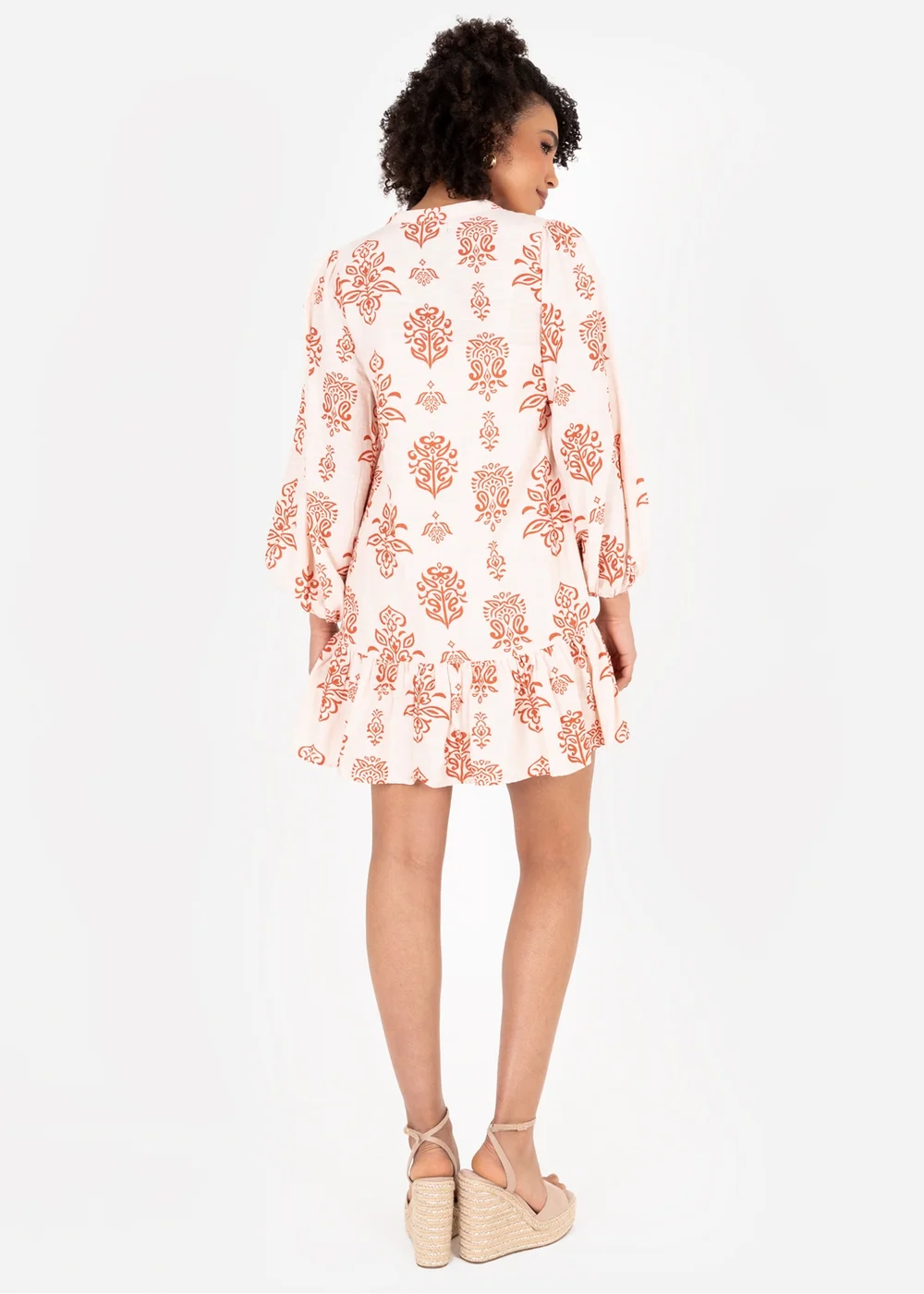 Lovedrobe Orange Long Sleeve Shirt Dress - 16 Image 2