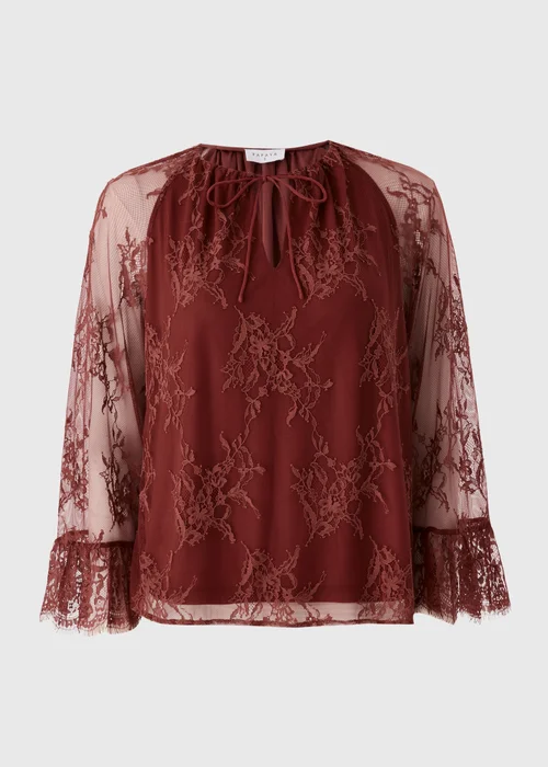 Pink Lace Frill Blouse - Size 22 Image 3
