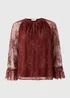 Pink Lace Frill Blouse - Size 22 Image 3