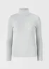 Grey Roll Neck Ribbed Top - Size 12 Image 4