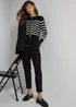 Et Vous Black Mono Stripe Button Cardigan - 12 Image 1