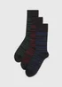 3 Pack Multicolour Stripe Modal Socks - Sizes 6 - 8.5 Image 1