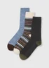 3 Pack Multi Design Socks - Sizes 9-12 Image 1