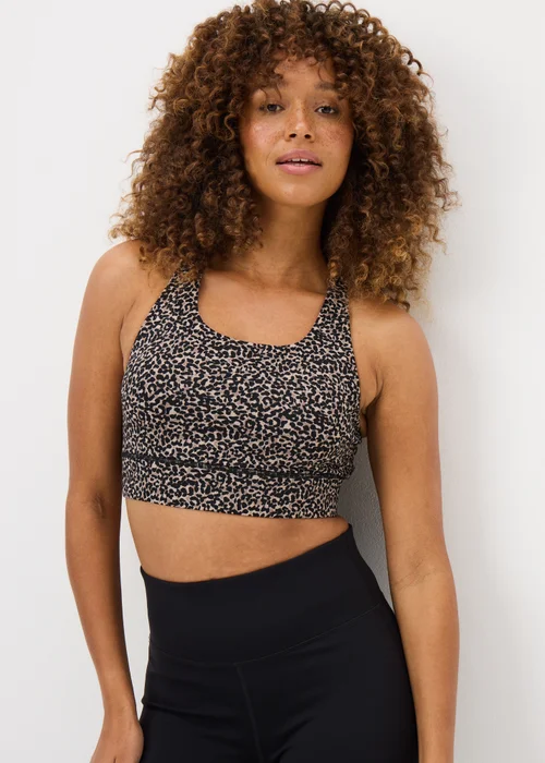 Souluxe Brown Animal Print Crop Top - Small Image 2