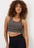 Souluxe Brown Animal Print Crop Top - Small Image 2