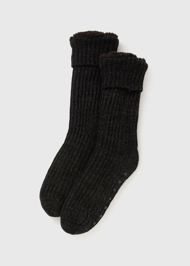 Dark Grey Borg Socks