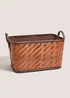 Brown Woven Small Storage Basket Image 1
