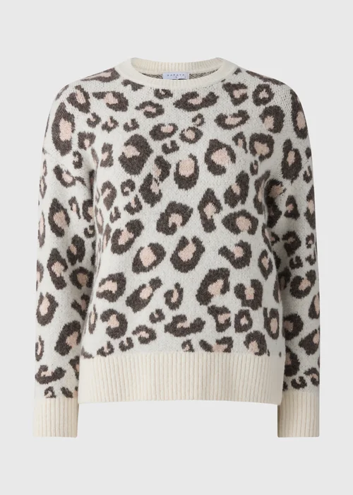 Cream Animal Print Jacquard Jumper - Extra small Image 4