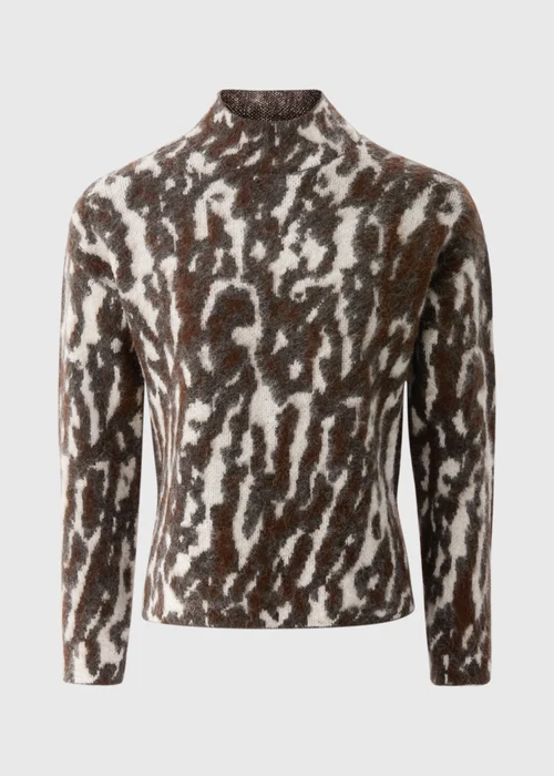 Brown Jacquard Mark Jumper - 3XL Image 3