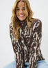 Brown Jacquard Mark Jumper - 3XL Image 2
