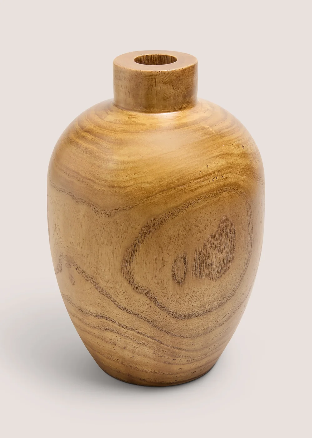 Neutral Wooden Vase Image 1
