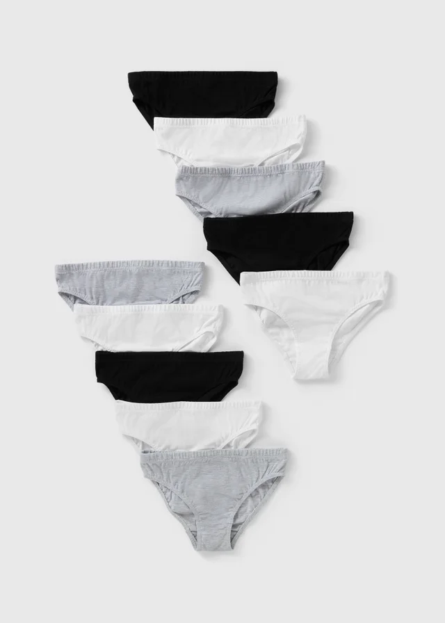 10 Pack Boys Multicolour Mono Briefs (1.5-13yrs)