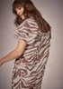 Et Vous Brown Zebra Co-Ord Tea Top - Size 8 Image 2
