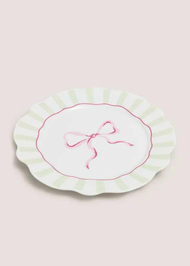 Bow Stripe Dinner Plate