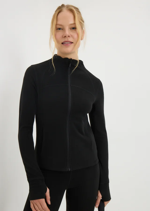 Souluxe Black Zip Up Fleece