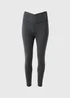 Grey Wrap Waist Leggings - 20 Image 4