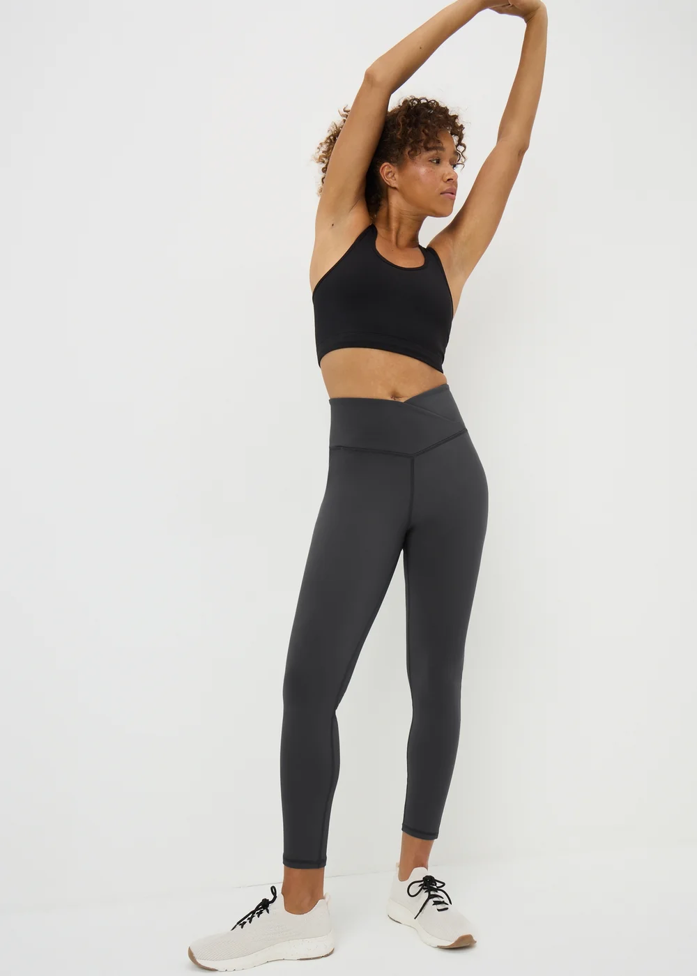 Grey Wrap Waist Leggings - 20 Image 1