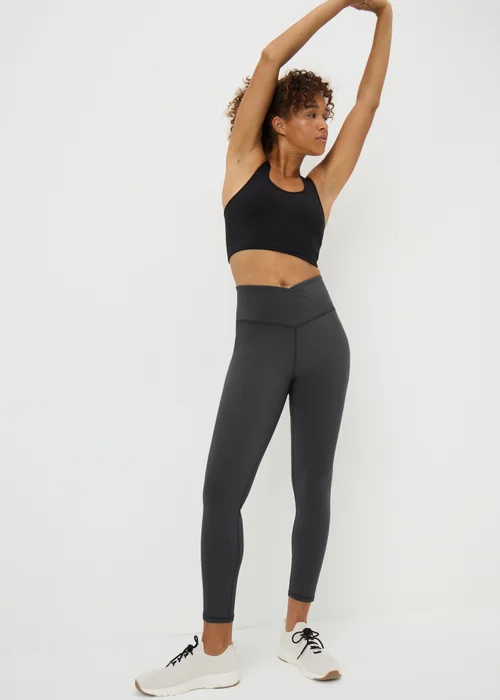 Grey Wrap Waist Leggings - 20 Image 1