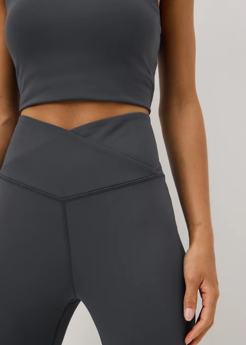 Grey Wrap Waist Leggings - 20 Image 2