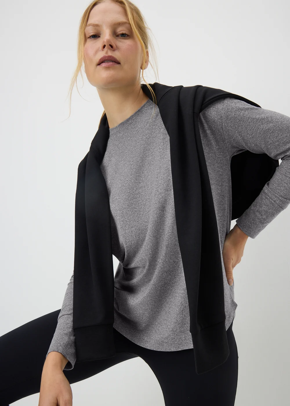 Grey Long Sleeve Iron T-Shirt - Small Image 1