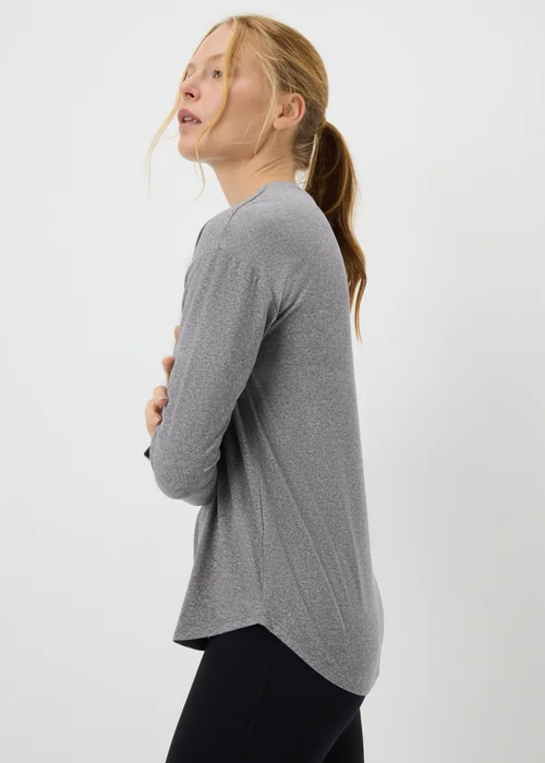 Grey Long Sleeve Iron T-Shirt - Small Image 2