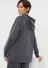 Grey Longline Hoodie - Small Image 2