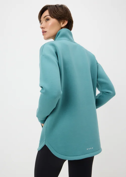 Arctic Blue Half Zip Scuba Sweatshirt - L Image 2