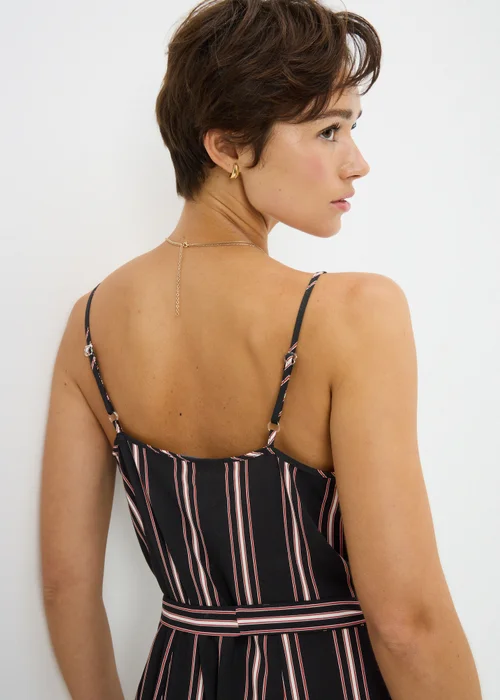 Black Stripe Strappy Jumpsuit - 18 Image 3