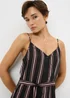 Black Stripe Strappy Jumpsuit - 18 Image 2