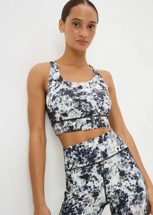 Souluxe Multicoloured Splatter Print Crop Top - Medium Image 1