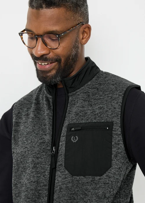 Lincoln Charcoal Tech Fleece Gilet - S Image 3