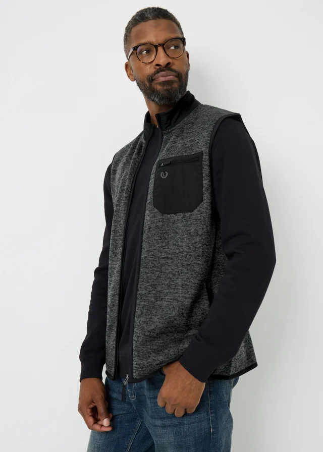 Lincoln Charcoal Tech Fleece Gilet