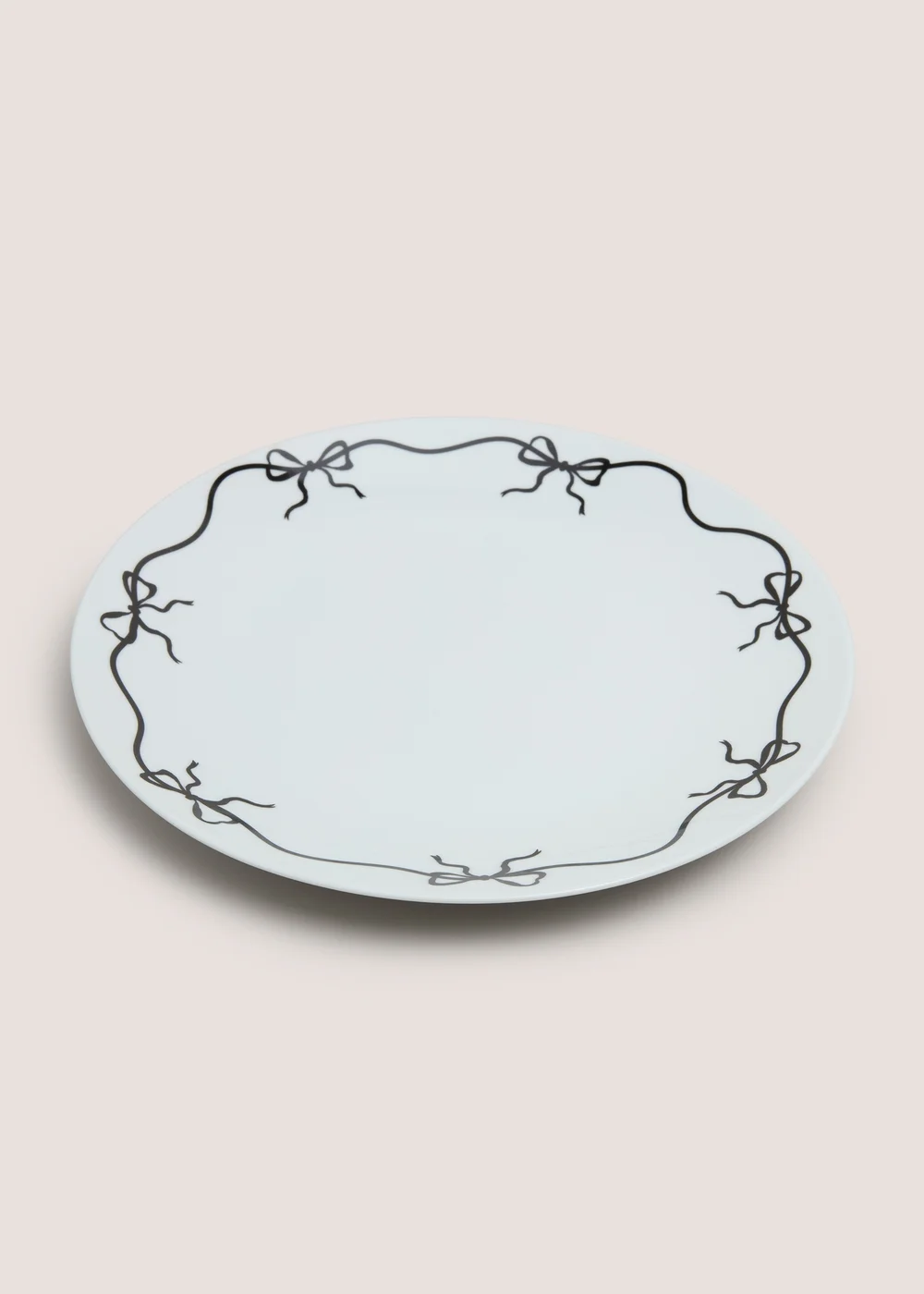 Black Bow Dinner Plate Image 1