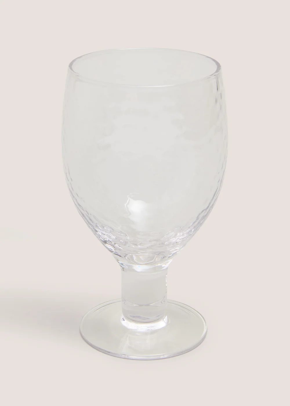 Clear Hammered Wine Glass Image 1