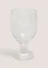 Clear Hammered Wine Glass Image 1