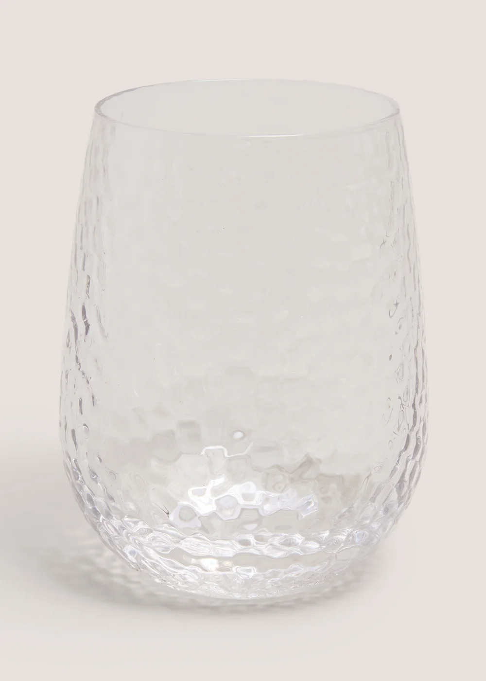 Clear Hammered Tumbler Image 1