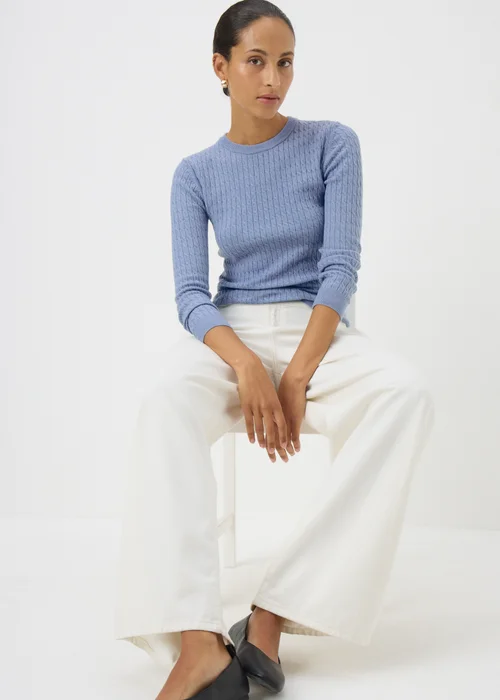 Pale Blue Baby Cable Jumper - 26 Image 2